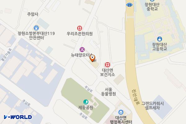 대산면 평생교육센터 화장실 위치 지도 — 경상남도창원시의창구대산면진산대로355번길20(제동리)