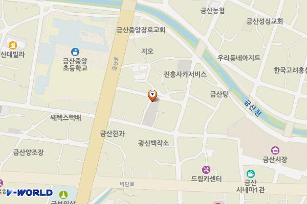 상옥리 공영주차장 위치 지도 — 충청남도 금산군 금산읍 상옥리 67-1