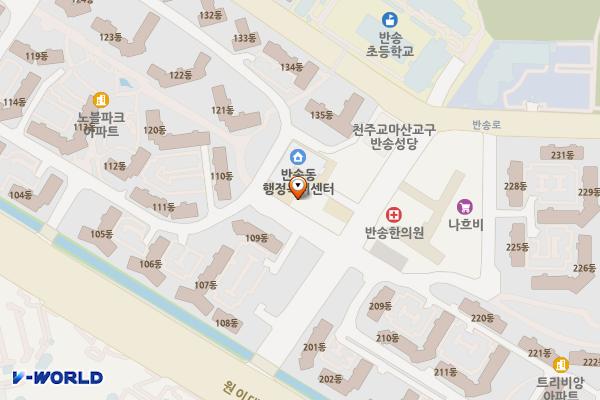창원반송동우체국 위치 지도 — 경상남도성산구원이대로473번길15,반송동우체국(반림동)