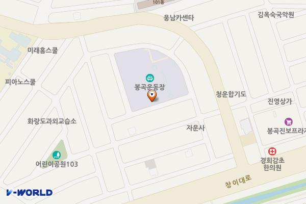 봉곡 운동장 위치 지도 — 경상남도창원시의창구창이대로169번길16-17