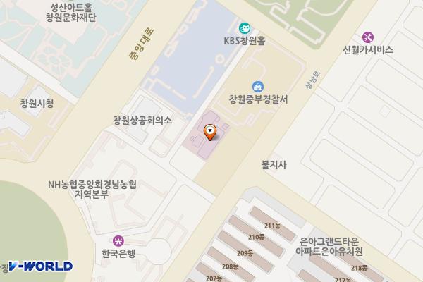 창원보건소 위치 지도 — 경상남도창원시의창구중앙대로162번길9(신월동)
