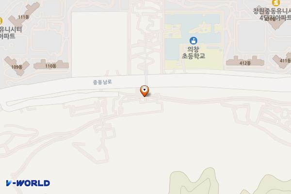 사화근린공원(판매시설) 위치 지도 — 경상남도 창원시 의창구 중동남로 74 (중동)