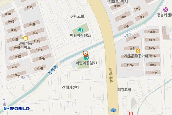자은제2어린이공원 위치 지도 — 경상남도창원시진해구자은로34번길