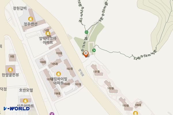 돌탑공원(팔룡근린공원) 위치 지도 — 경상남도창원시마산회원구양덕동331-1