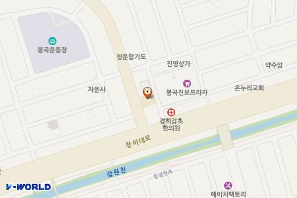 봉곡119안전센터 화장실 위치 지도 — 경상남도 창원시 의창구 지귀로 127, 봉곡119안전센터 (봉곡동)