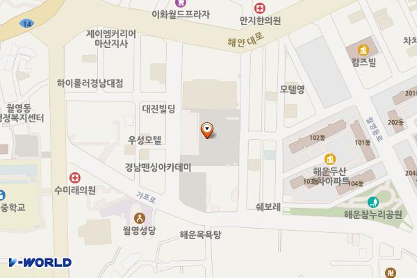남부터미널 위치 지도 — 경상남도창원시마산합포구해운동5-56