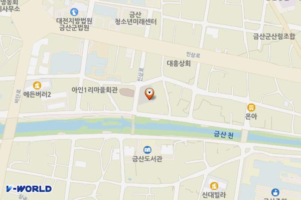 아인1리 공영주차장 위치 지도 — 충청남도 금산군 금산읍 아인리 53-10