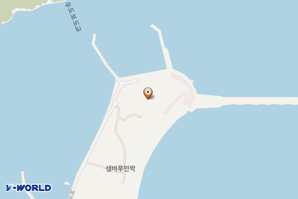 우도 동편 백사장 위치 지도 — 경상남도 창원시 진해구 우도로 1-5 (명동)
