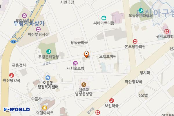 남성119안전센터 화장실 위치 지도 — 경상남도창원시마산합포구남성로114(남성동,남성파출소)