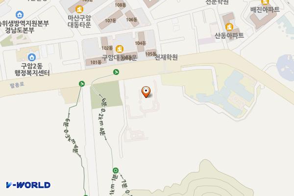 경남종합사회복지관 위치 지도 — 경상남도마산회원구팔용로272(구암동31)경남종합사회복지관