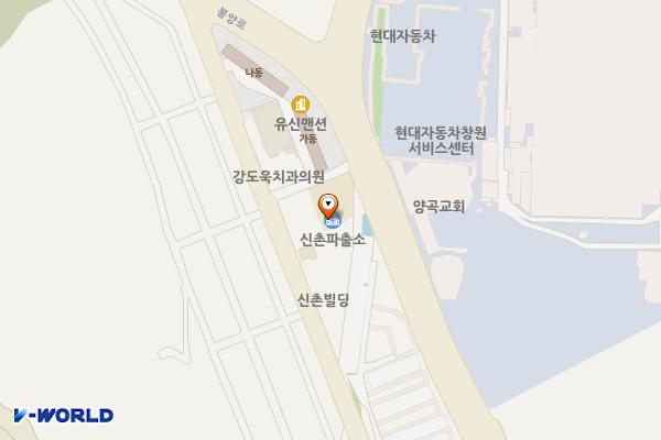 신촌파출소 화장실 위치 지도 — 경상남도창원시성산구봉양로408(신촌동,신촌파출소)