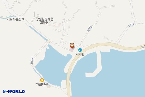 시락보건진료소 화장실 위치 지도 — 경상남도 창원시 마산합포구 진전면 회진로 1016-15, 시락보건진료소