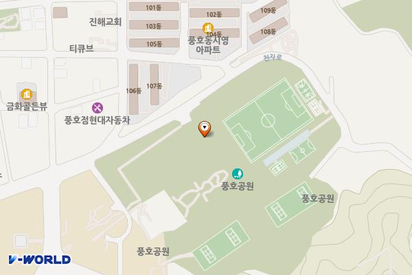 풍호공원 충혼탐 옆 위치 지도 — 경상남도창원시진해구천자로434-1
