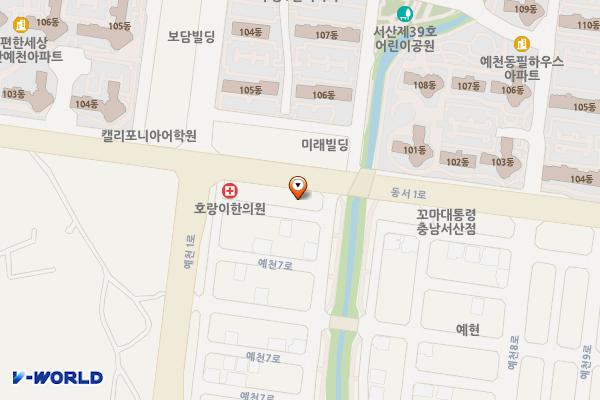 예천동 1346 임시공영주차장 위치 지도 — 충청남도 서산시 예천동 1346