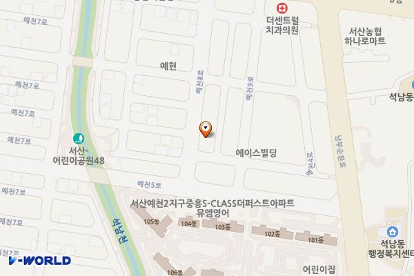 예천동 1677 임시공영주차장 위치 지도 — 충청남도 서산시 예천동 1677