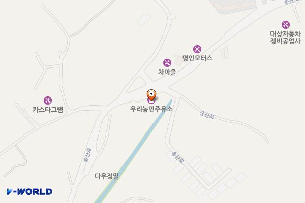우리영농조합법인 농민주유소 위치 지도 — 충청남도 당진시 송산로 96