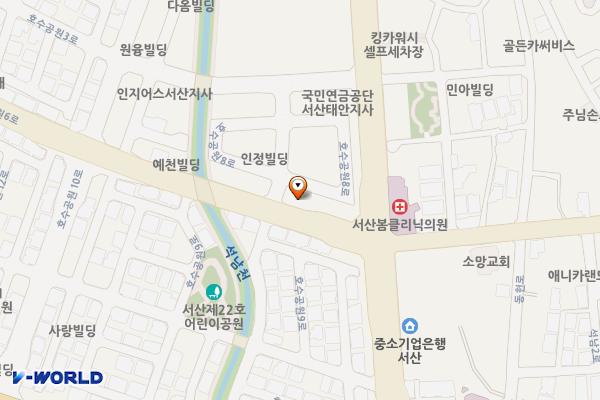 서령새마을금고옆임시공영주차장 위치 지도 — 충청남도 서산시 예천동 1258-1