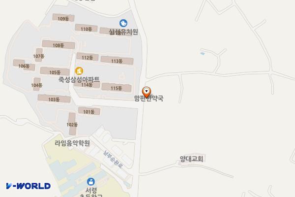 맘편한약국뒤임시공영주차장 위치 지도 — 충청남도 서산시 양대동 421-12