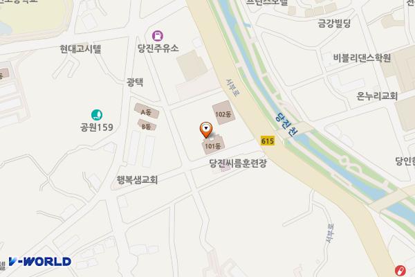 당진2동행정복지센터 어울림센터 2층 위치 지도 — 충청남도 당진시 서부로 139
