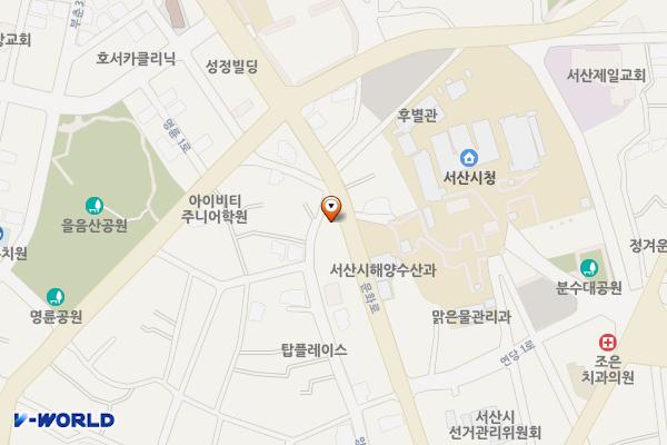 대산칼라인쇄사옆임시공영주차장 위치 지도 — 충청남도 서산시 읍내동 466-4