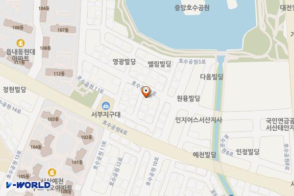 호수공원마포갈매기옆임시공영주차장 위치 지도 — 충청남도 서산시 예천동 1266-1