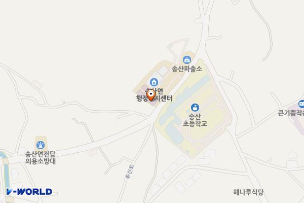 송산보건지소 위치 지도 — 충청남도 당진시 송산면 상거중앙길 57