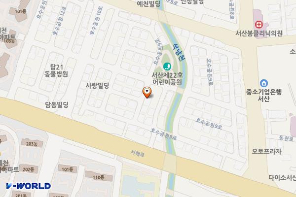 행운빌옆임시공영주차장 위치 지도 — 충청남도 서산시 예천동 1293-2
