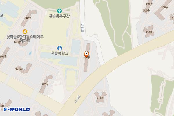 한솔동복합커뮤니티센터(정음관) 위치 지도 — 세종특별자치시 나리로 57-26, 한솔동 복합커뮤니티센터 정음관 (한솔동)