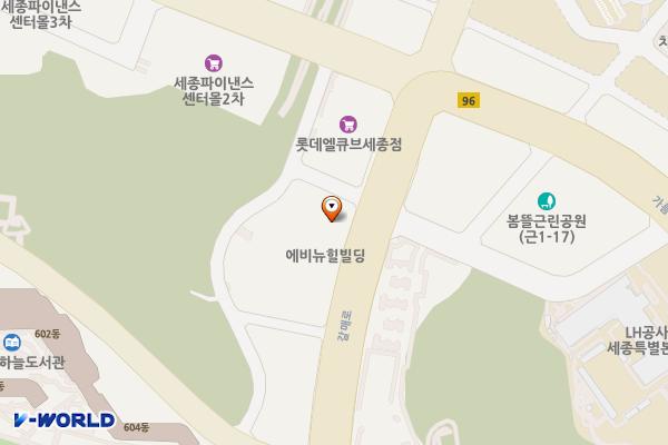세종 에비뉴힐 위치 지도 — 세종특별자치시 갈매로 353, 에비뉴힐 (어진동)