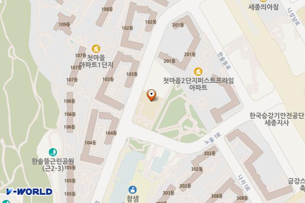 한솔119안전센터 위치 지도 — 세종특별자치시 노을3로 29, 첫마을안전센터 (한솔동)