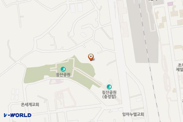 침산리 충령탑화장실 위치 지도 — 세종특별자치시 조치원읍 침산1길 5-4