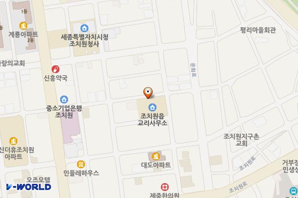 동물놀이터 화장실 위치 지도 — 세종특별자치시 조치원읍 새내14길 42