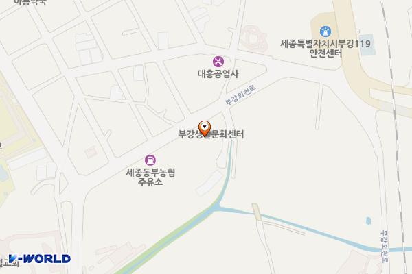 부강면문화복지회관 위치 지도 — 세종특별자치시 부강면 부강외천로 20, 문화복지회관