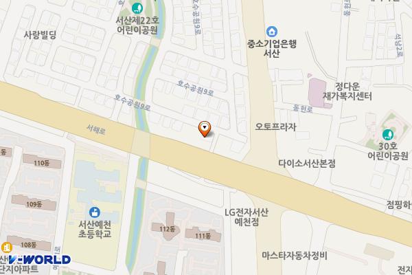 시골막창옆임시공영주차장 위치 지도 — 충청남도 서산시 예천동 1287-5