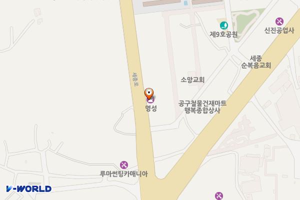 (주)명성(명품주유소) 위치 지도 — 세종특별자치시 조치원읍 세종로 2210