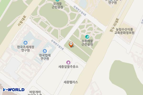 비오케이아트센터 위치 지도 — 세종특별자치시 국책연구원3로 12, 비오케이아트센터 (반곡동)