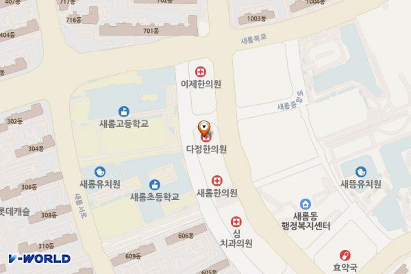 새롬빌딩 위치 지도 — 세종특별자치시 새롬중앙로 59, 새롬빌딩 (새롬동)