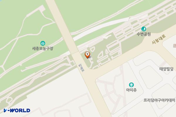 숲바람수변공원 위치 지도 — 세종특별자치시 시청대로 3 (대평동)