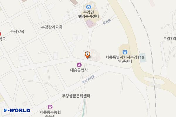 부강꿈뜰근린공원 위치 지도 — 세종특별자치시 부강면 태산길 33