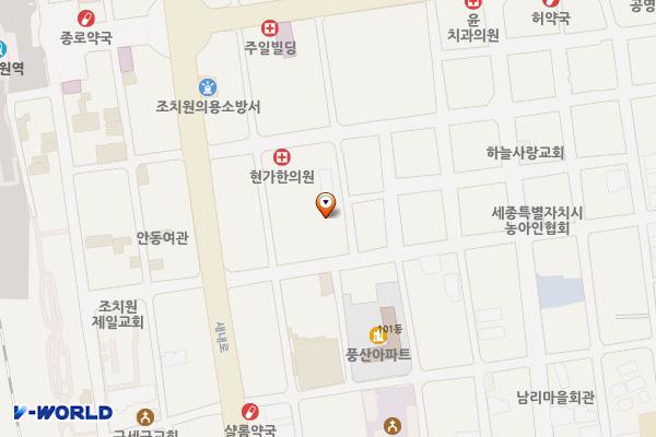 세종전통시장제2공영주차장 위치 지도 — 세종특별자치시 조치원읍 조치원6길 38