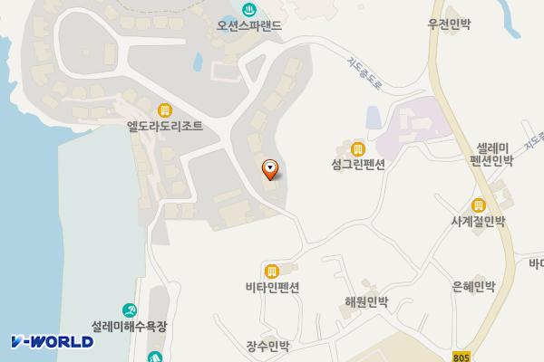 엘도라도리조트주차장 위치 지도 — 전남광주통합특별시 신안군 증도면 우전리 233-68번지