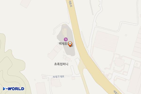 백제주유소 위치 지도 — 세종특별자치시 소정면 차령고개로 1087