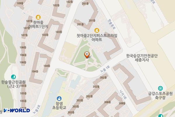 한솔동모두의놀이터 위치 지도 — 세종특별자치시 한솔동 945