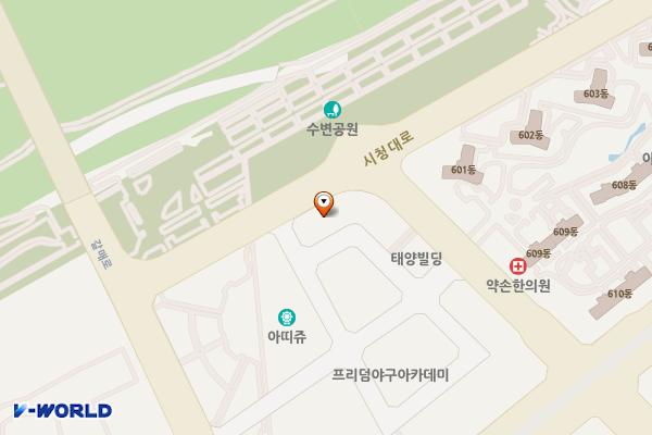 아마존타워 위치 지도 — 세종특별자치시 시청대로 20, 아마존타워 (대평동)