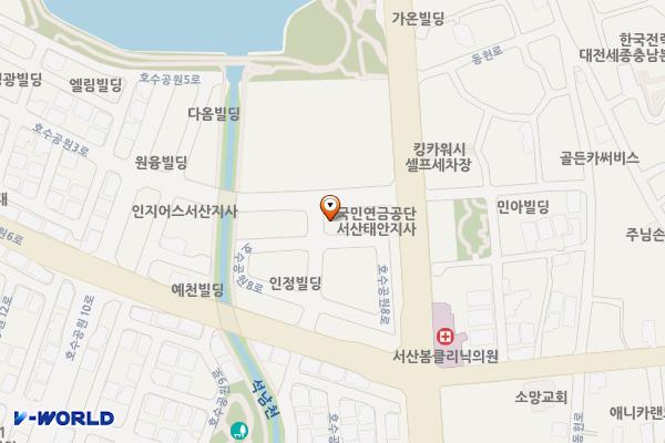 예천택지개발 내임시공영주차장 위치 지도 — 충청남도 서산시 예천동 1256-1