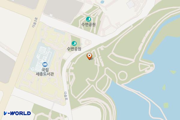 호수공원 관리센터 공중화장실 위치 지도 — 세종특별자치시 다솜로 216