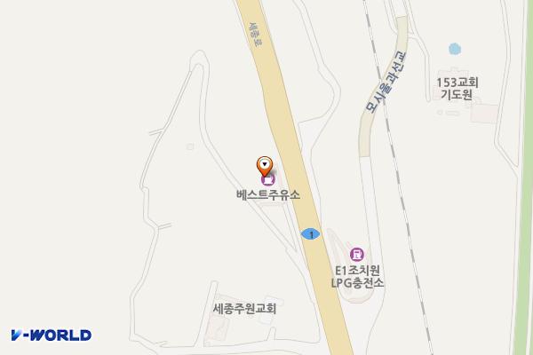 베스트주유소 위치 지도 — 세종특별자치시 조치원읍 세종로 2749