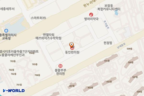스마트허브3 위치 지도 — 세종특별자치시 호려울로 19, 스마트허브Ⅲ (보람동)
