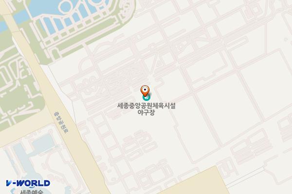 중앙공원1단계 스포츠지원센터2 위치 지도 — 세종특별자치시 중앙공원로 60 (세종동)