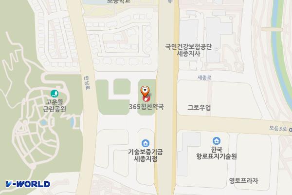 스타플레이스 위치 지도 — 세종특별자치시 세종로 1229, 스타플레이스 (고운동)
